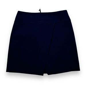 J.Crew Navy Blue Asymmetrical Mini Skirt with Front Slit‎ Professional Womens 8
